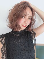 クシュ 所沢東口店(kusyu...) カーキグレージュマッシュショートボブフェザーバング(所沢415)