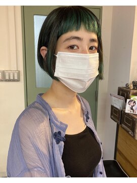 コレット ヘアー 大通(Colette hair) green×ミニボブ