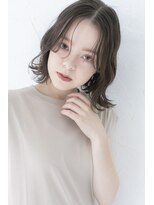 プライズ 池袋店(prize)&nbsp;ブリーチなしアッシュ鎖骨ミディアムアッシュグレイ360