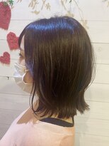 フレア 心 武庫之荘(flare)&nbsp;くびれボブ＊艶々ショコラピンク