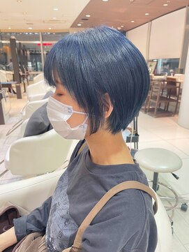 エアー 銀座(air) ★岡田有加★20代30代/ネイビーカラー×まるみショート