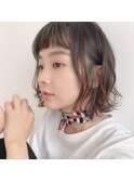 《LYNDA》ショートバング×ウェーブ