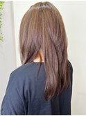 20代30代ハイライトバレイヤージュ3Dベージュ立体感透け感