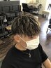 【men'sにオススメ！！】ホワイトメッシュ＋デザインカット　