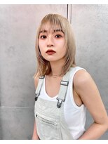 ヴェイン 渋谷(vain)&nbsp;シルキーベージュ/ホワイトブロンド/レイヤーロング