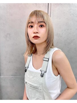 ヴェイン 渋谷(vain) シルキーベージュ/ホワイトブロンド/レイヤーロング