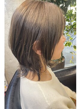 シェル 吉祥寺(shell) グレージュカラー/ボブウルフ/黒髪/ココアベージュ