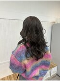 韓国顔まわりレイヤーカットグレージュオリーブベージュブラウン