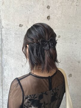 エミュ 天文館店(eMu) ボブハーフアップアレンジ.*