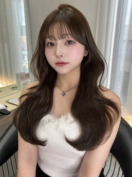 ボタン テンジン(VOTAN tenjin) [votanふうか]オリーブカラー/顔周りカット/天神韓国ヘア