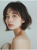 20代30代40代★大人可愛いシースルーウェーブヘアボブ