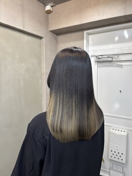 ファビ 渋谷(Fab) くびれヘア/暗めカラー/アプリコットオレンジ/縮毛矯正