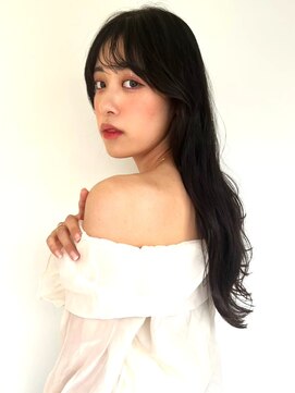 カバーヘア ブリス 川口(COVER HAIR bliss) アッシュブラックニュアンスレイヤーロングp1川口20代30代40代