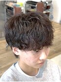 渋谷シャドウパーマメンズマッシュ無造作パーマ癖毛風パーマ