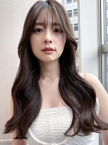 ミンクス渋谷スマートサロン(MINX shibuya smart salon) 【MINX】顔まわり似合わせカット+暗めカラーロング_渋谷