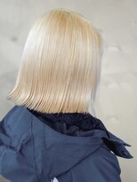 リベル(libel.)&nbsp;9. ストレートボブ/ブリーチホワイト/デザインカラー