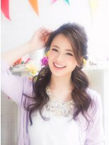 ヘアメイクサロンシャルメ(Hair Make Salon CHARMER)&nbsp;結婚式☆二次会★イベントにおすすめハーフアップヘアセット