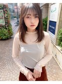 大人可愛いナチュラルストレートミディアム 担当大山