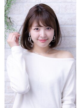 ヘアーアートシフォン 池袋西口店(Hair art chiffon) セミウェットウェーブ暖色系カラーレイヤーミディアムハイライト