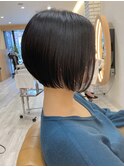 前下がり【ショートボブ】黒髪 20代30代40代