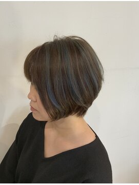 ヘアートラム(HAIR TRAm.) グレーカラー・ブルーメッシュ