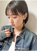 miniボブ#ショコラアッシュ#ヘルシースタイル#ふんわりパーマ