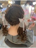 推しのイベントに☆ねじりアレンジツインテール