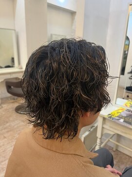 アロハ(ALoha) ハイライト×ウルフパーマ