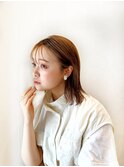内巻きボブ/シースルーバング/似合わせカット/セミディ