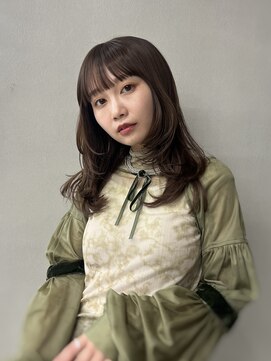 キャラハーフ 池袋東口店(KYARA HALF) ロングレイヤー/フェイスレイヤー/オリーブベージュ