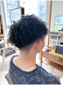 【メンズ★大名】ツイストスパイラルパーマ×ツーブロック×眉毛