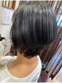 黒髪透明感小顔ショートレイヤーカット20代30代