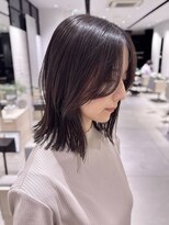 韓国肩上ボブミディアム顔まわり前髪カットトリートメント
