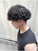 【FLAME 天文館】ツイストパーマ×黒髪マッシュヘア