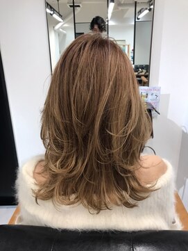 クラン(Chlan) モテ髪シアカラー×ふんわりセミディヘア