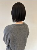 ボブ 顎下ボブ 切りっぱなし 地毛風カラー 大須