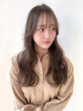 エイム(A-im) ゆるふわロング×ミルクティーベージュ ブリーチなし