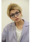 90年代を意識したツンツンショートウルフ