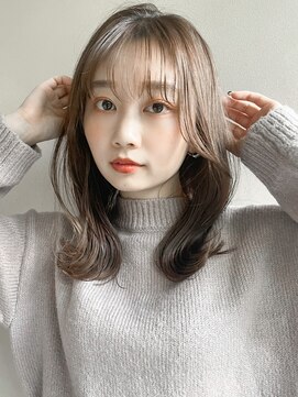 リヤン 表参道(lyann) 暗めカラーデザインカラーフェイスフレーミングミディアムヘアa