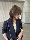 グレージュ/ラベンダー/くびれヘア