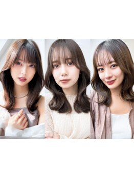 【レイヤーカット】骨格や髪質に合わせたおくれ毛・顔周りの似合わせカットで結んでも可愛い＊小顔見せも◎