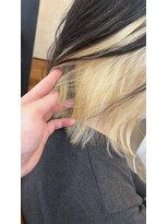 ザ カラー ラボ(THE COLOR LABO)&nbsp;白髪ぼかし　ハーフインナー　ボブ　ブロンド