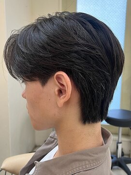 ニコ トウキョウ ヨコハマ(nico) メンズセンターパートウルフセンターパートニュアンスパーマ襟足