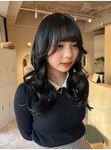 ワンホン/韓国/巻き髪/顔周りカット