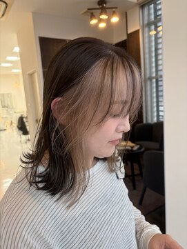 ドロップ 顔周りインナーカラー