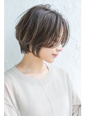 小顔見え 上品 大人可愛い 朝楽ハンサム 丸みショート