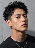 ツーブロック メンズパーマ 束感 メンズショート ツイストパーマ