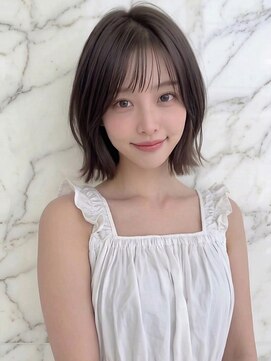 カバーヘア ブリス 北浦和(COVER HAIR bliss) 夏カラーブリーチなし韓国風くびれボブ透明感グレージュp北浦和