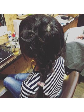 ユートピア(U topia) キッズアレンジリボン編み込み【ユートピア渡辺サロンスタイル】