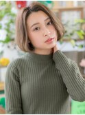 *EVE戸頭*センターパート＊ナチュラルワンカール大人ボブｂ